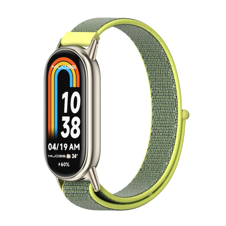 For Xiaomi Mi Band 8 / 9 / 9 NFC Mijobs Breathable Nylon Loop Watch Band(Bright Yellow Light Gold) - Watch Bands by MIJOBS | Online Shopping South Africa | PMC TechLife | Buy Now Pay Later Mobicred