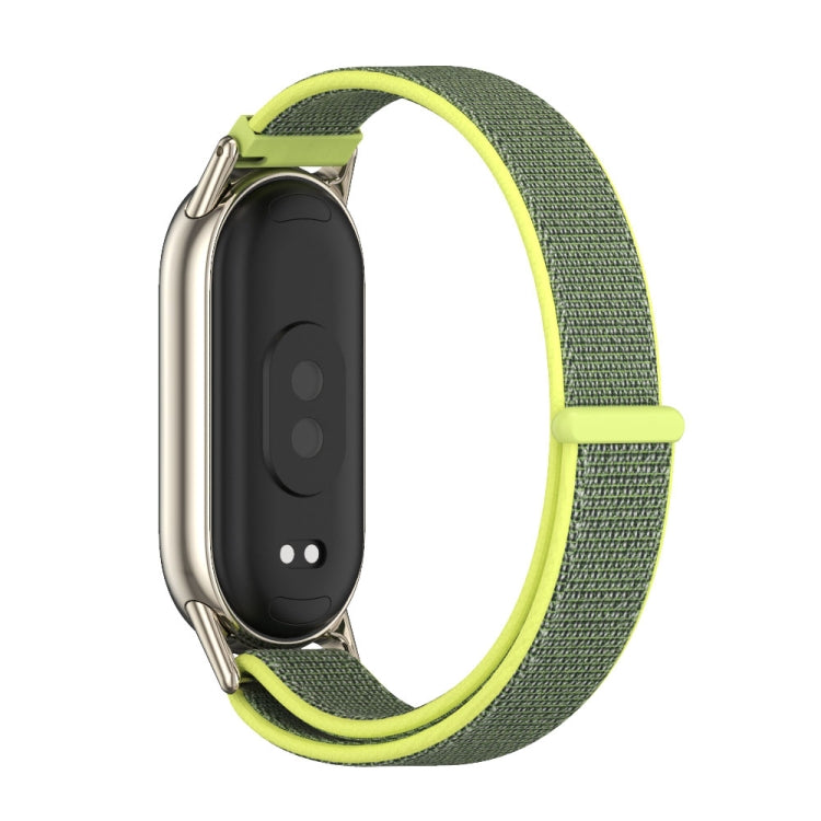For Xiaomi Mi Band 8 / 9 / 9 NFC Mijobs Breathable Nylon Loop Watch Band(Bright Yellow Light Gold) - Watch Bands by MIJOBS | Online Shopping South Africa | PMC TechLife | Buy Now Pay Later Mobicred