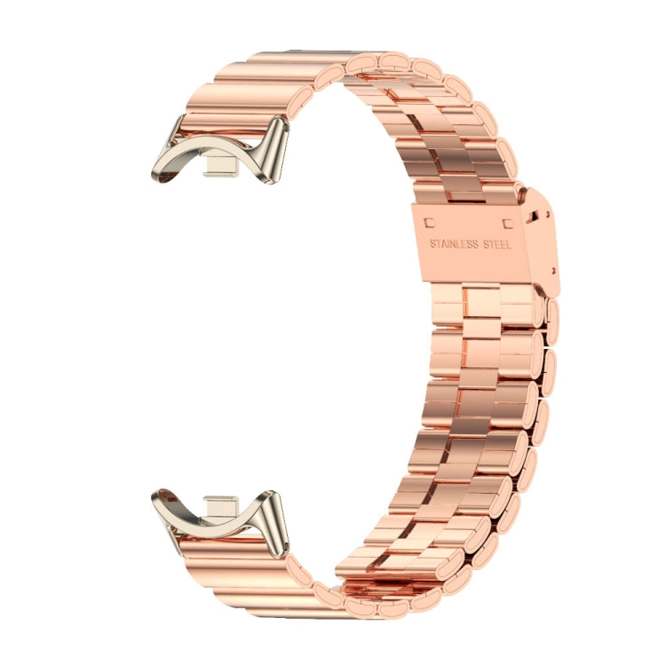 For Xiaomi Smart Band 10 / 9 / 8 Mijobs Bamboo Buckle Stainless Steel Watch Band(Rose Gold+Light Gold) - free shipping - PMC TechLife - Order now!