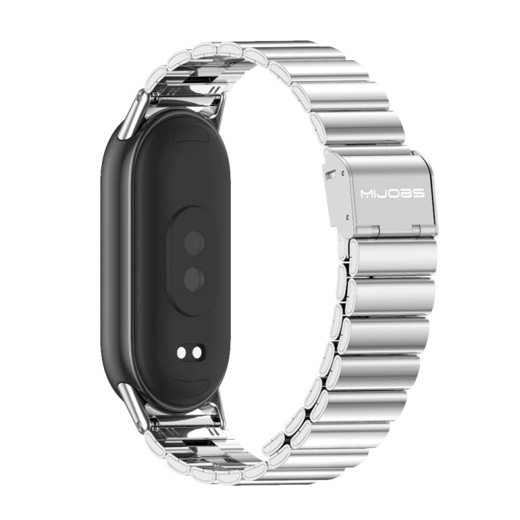 For Xiaomi Smart Band 10 / 9 / 8 Mijobs Bamboo Buckle Stainless Steel Watch Band(Silver) - free shipping - PMC TechLife - Order now!