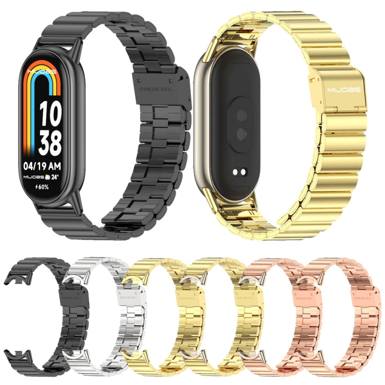 For Xiaomi Smart Band 10 / 9 / 8 Mijobs Bamboo Buckle Stainless Steel Watch Band(Silver) - free shipping - PMC TechLife - Order now!