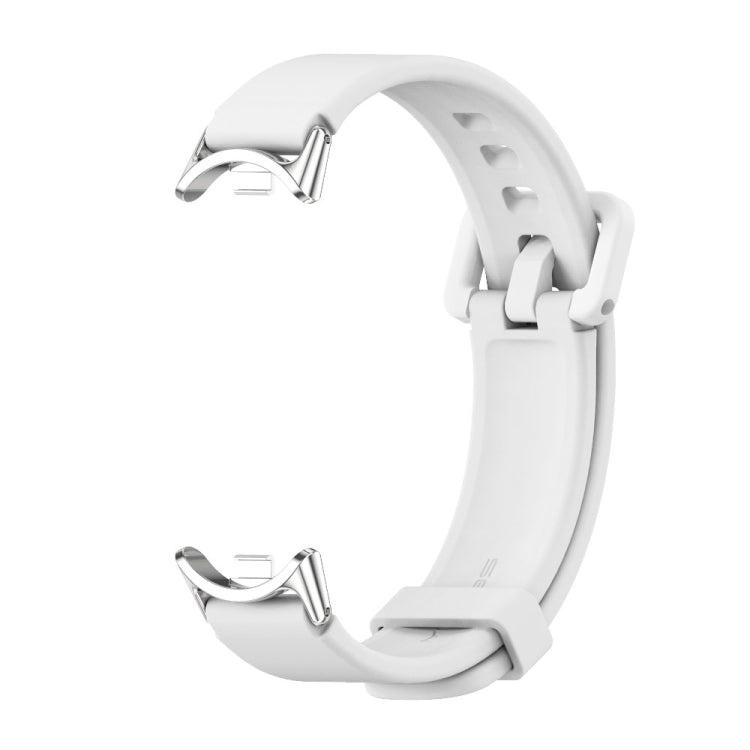 For Xiaomi Mi Band 8 / 9 / 9 NFC Mijobs Silicone Breathable Watch Band(White Silver) - Watch Bands by MIJOBS | Online Shopping South Africa | PMC TechLife | Buy Now Pay Later Mobicred