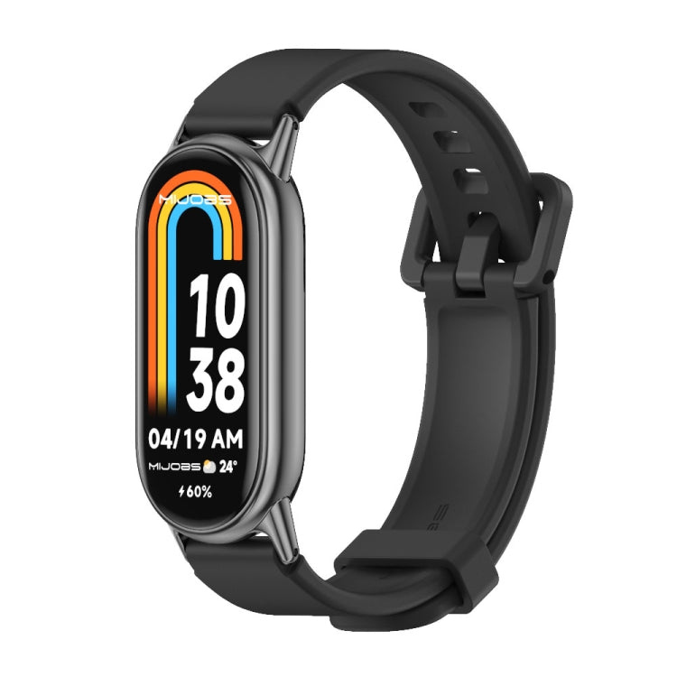 For Xiaomi Mi Band 8 / 9 / 9 NFC Mijobs Silicone Breathable Watch Band(Black) - Watch Bands by MIJOBS | Online Shopping South Africa | PMC TechLife | Buy Now Pay Later Mobicred