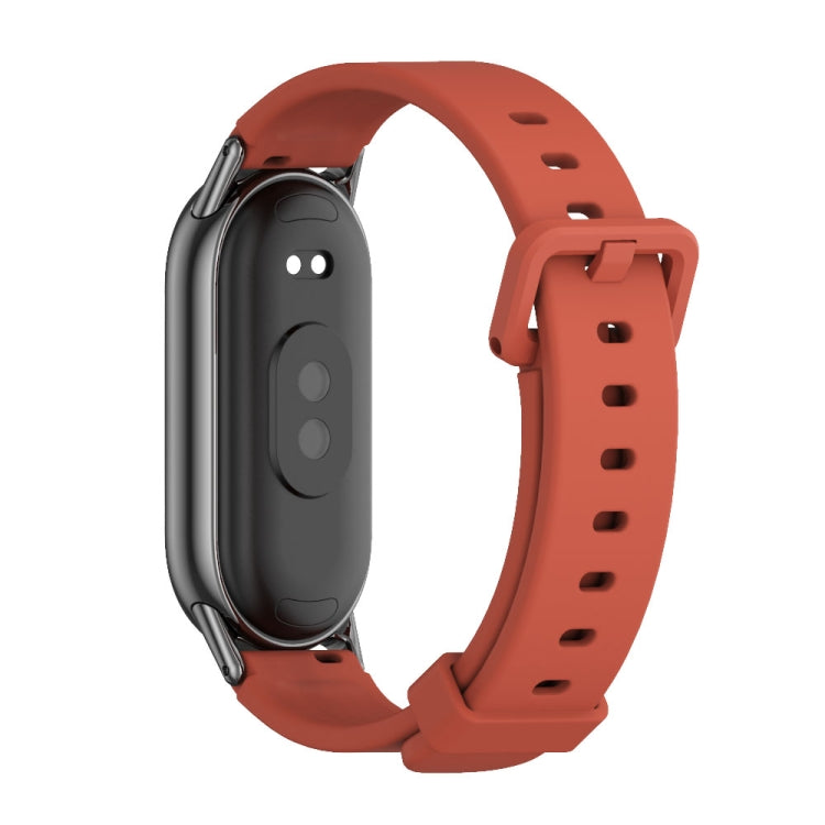 For Xiaomi Mi Band 8 / 9 / 9 NFC Mijobs Silicone Breathable Watch Band(Orange+Black) - Watch Bands by MIJOBS | Online Shopping South Africa | PMC TechLife | Buy Now Pay Later Mobicred