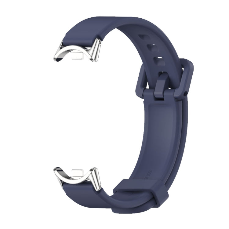 For Xiaomi Mi Band 8 / 9 / 9 NFC Mijobs Silicone Breathable Watch Band(Midnight Blue+Silver) - Watch Bands by MIJOBS | Online Shopping South Africa | PMC TechLife | Buy Now Pay Later Mobicred