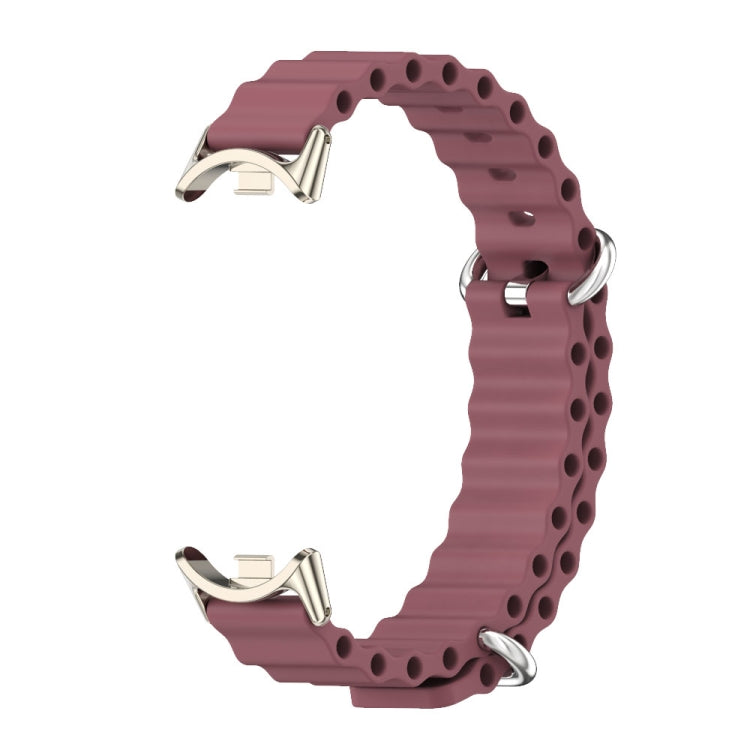 For Xiaomi Smart Band 10 / 9 / 8 Mijobs Marine Silicone Breathable Watch Band(Wine Red Light Gold) - free shipping - PMC TechLife - Order now!