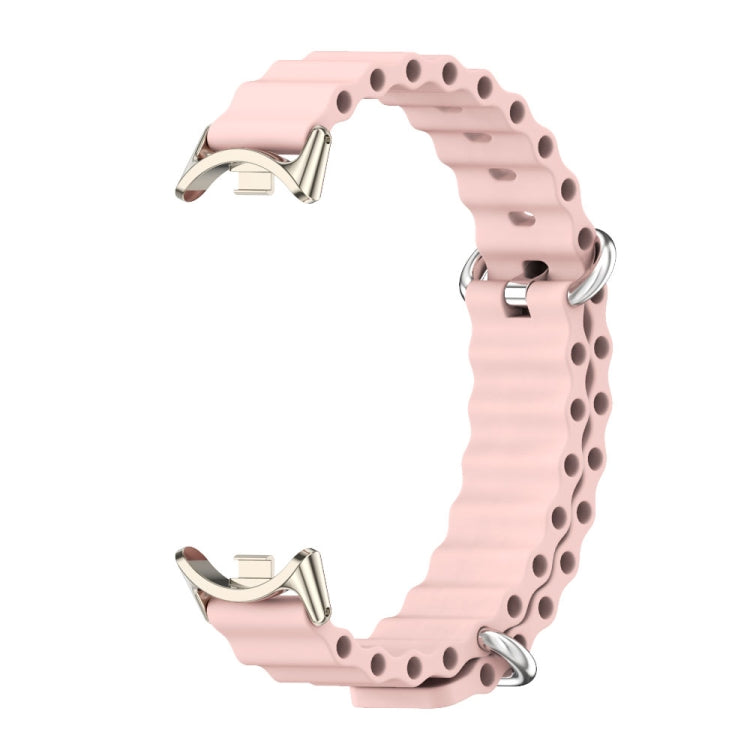 For Xiaomi Mi Band 8 / 9 / 9 NFC Mijobs Marine Silicone Breathable Watch Band(Pink Light Gold) - Watch Bands by MIJOBS | Online Shopping South Africa | PMC TechLife | Buy Now Pay Later Mobicred