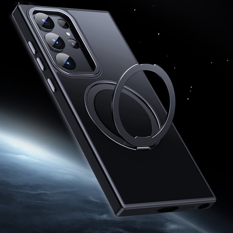 For Samsung Galaxy S23 Ultra 5G 360 Rotating MagSafe Magnetic Skin Feel Phone Case(Silver) - Galaxy S23 Ultra 5G Cases by PMC TechLife | Online Shopping South Africa | PMC TechLife