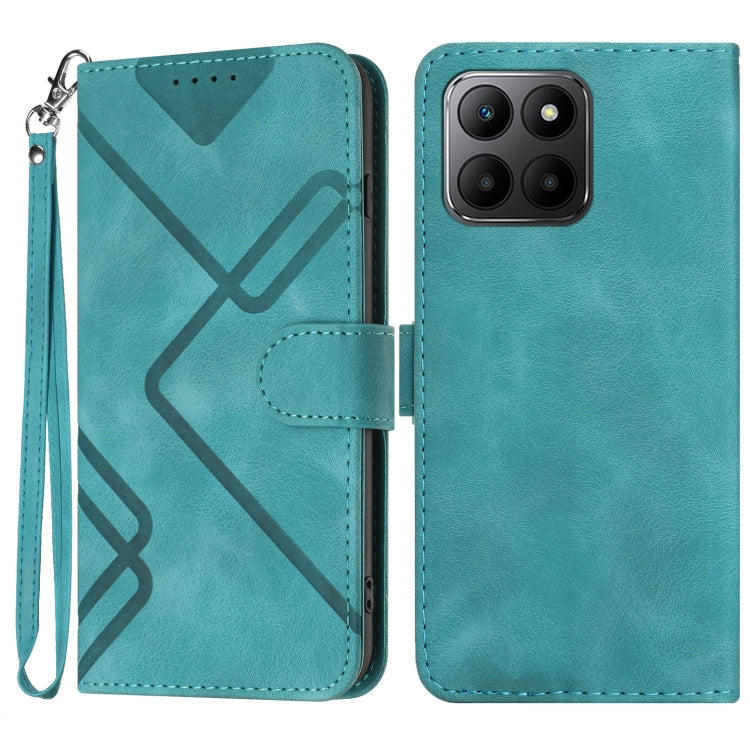 For Honor 70 Lite Line Pattern Skin Feel Leather Phone Case(Light Blue) - Honor Cases by PMC TechLife | Online Shopping South Africa | PMC TechLife