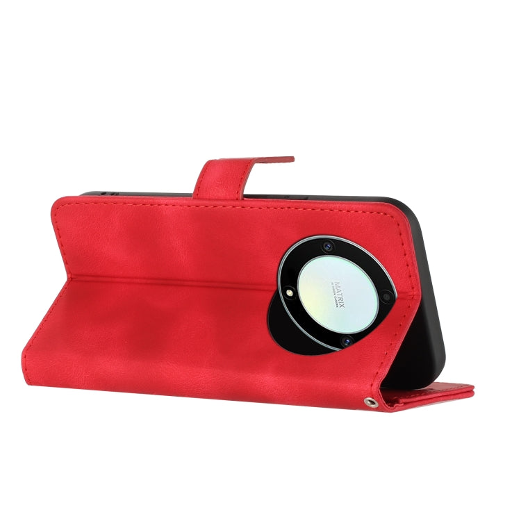 For Honor Magic5 Lite 5G Line Pattern Skin Feel Leather Phone Case(Red) - free shipping - PMC TechLife - Order now!