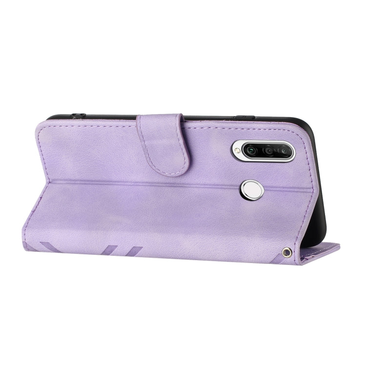 For Honor 20S Russia /20 lite Russia  Line Pattern Skin Feel Leather Phone Case(Light Purple) - free shipping - PMC TechLife - Order now!