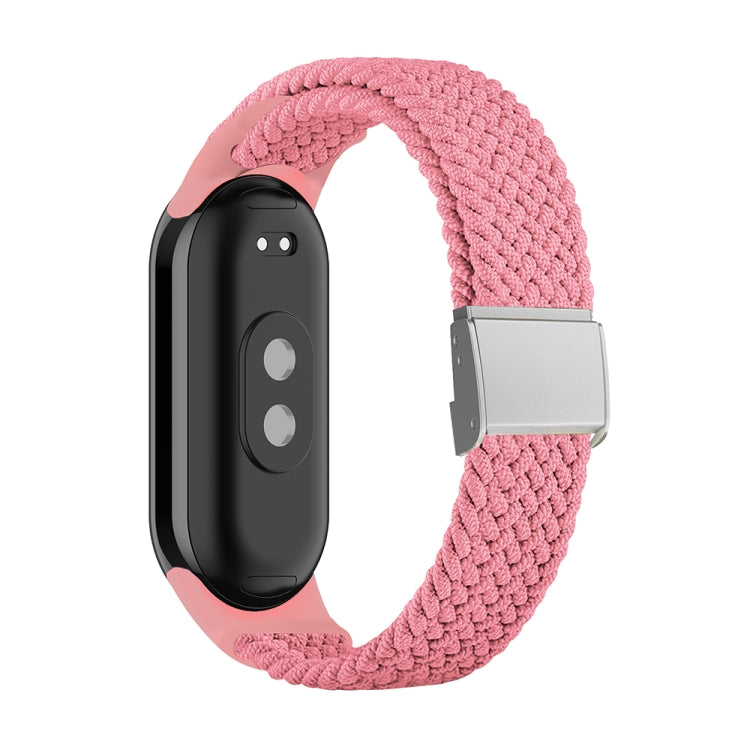 For Xiaomi Mi Band 8 Adjustable Nylon Braided Steel Buckle Watch Band(Pink) -  by PMC TechLife | Online Shopping South Africa | PMC TechLife
