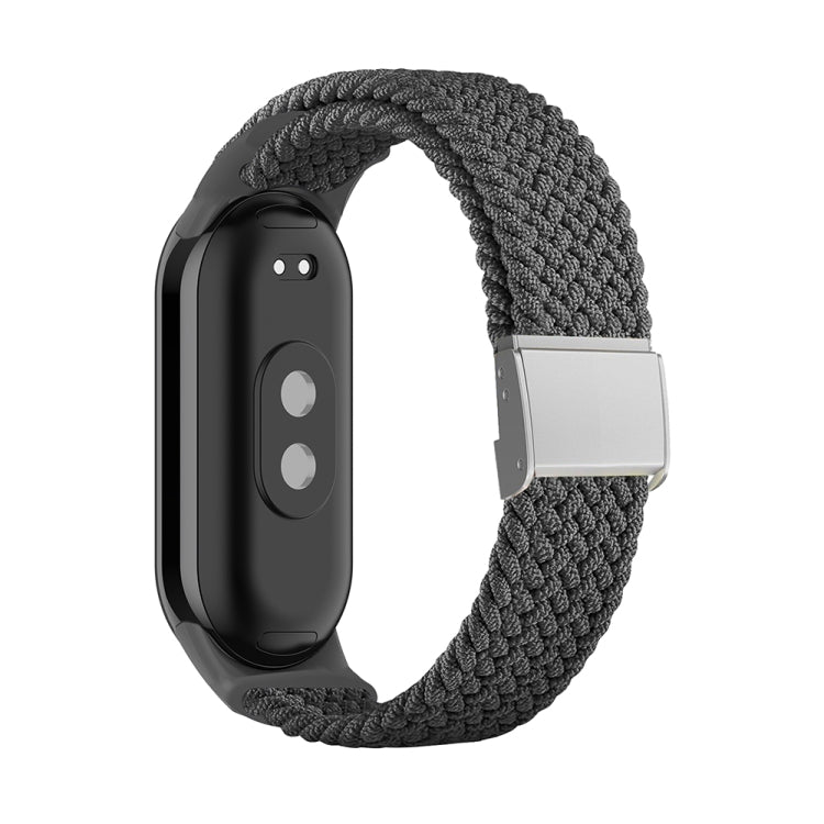 For Xiaomi Mi Band 8 Adjustable Nylon Braided Steel Buckle Watch Band(Grey) -  by PMC TechLife | Online Shopping South Africa | PMC TechLife