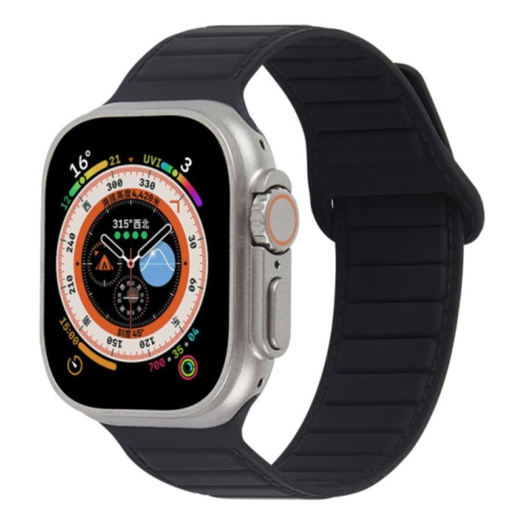 For Apple Watch 4 44mm Loop Magnetic Silicone Watch Band(Black) - Watch Bands by PMC TechLife | Online Shopping South Africa | PMC TechLife