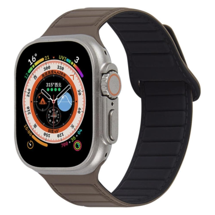 For Apple Watch 3 42mm Loop Magnetic Silicone Watch Band(Coffee Black) - Watch Bands by PMC TechLife | Online Shopping South Africa | PMC TechLife