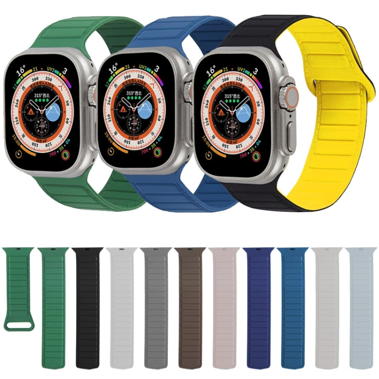 For Apple Watch SE 40mm Loop Magnetic Silicone Watch Band(Coffee Black) - Watch Bands by PMC TechLife | Online Shopping South Africa | PMC TechLife