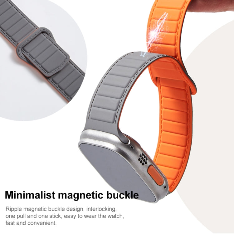 For Apple Watch SE 40mm Loop Magnetic Silicone Watch Band(Coffee Black) - Watch Bands by PMC TechLife | Online Shopping South Africa | PMC TechLife