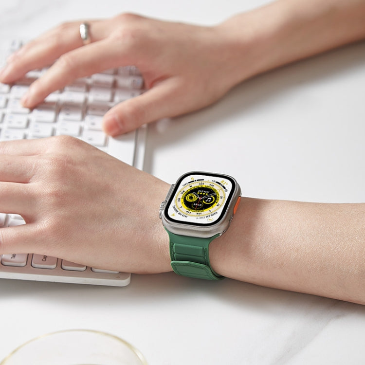 For Apple Watch SE 2022 40mm Loop Magnetic Silicone Watch Band(Green) - Watch Bands by PMC TechLife | Online Shopping South Africa | PMC TechLife