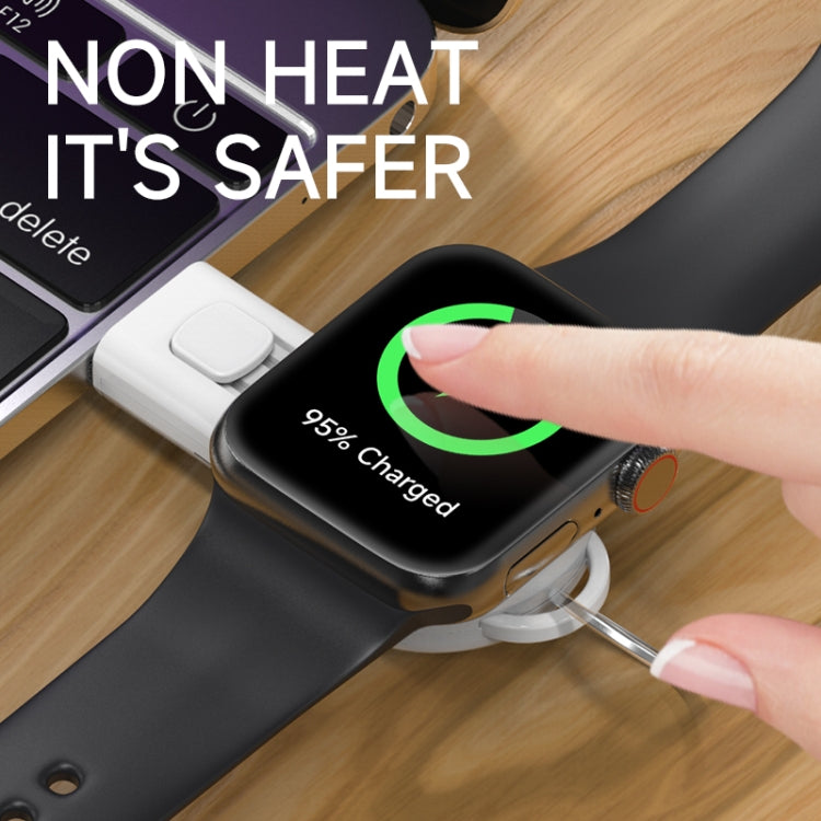 USB Portable Wireless Magnetic Suction Charger(White) - Charger / Holder by PMC TechLife | Online Shopping South Africa | PMC TechLife