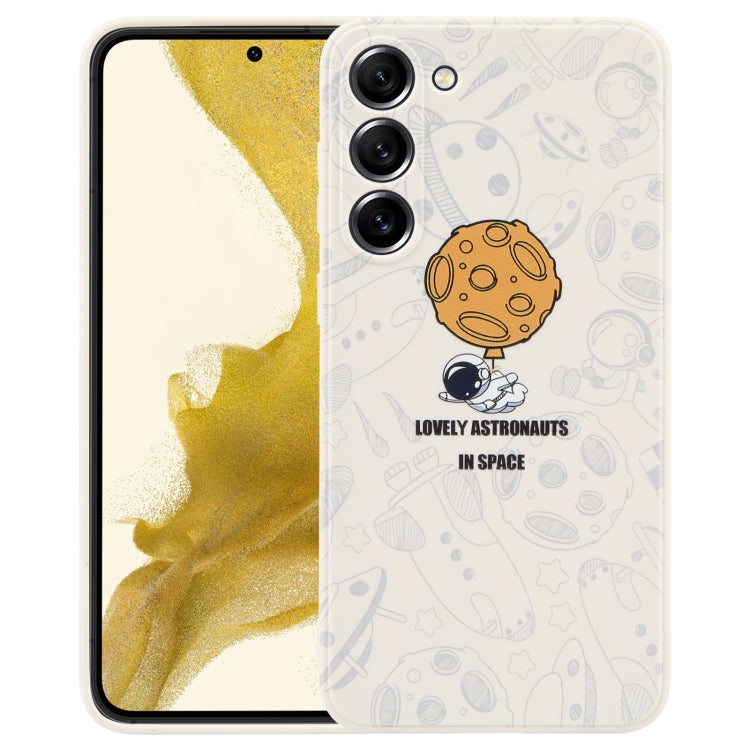 For Samsung Galaxy S20 Ultra 5G Astronaut Pattern Silicone Straight Edge Phone Case(Lovely Astronaut-White) - free shipping - PMC TechLife - Order now!