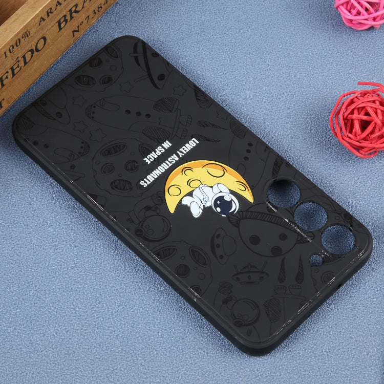 For Samsung Galaxy S20 FE Astronaut Pattern Silicone Straight Edge Phone Case(Lovely Astronaut-Black) - free shipping - PMC TechLife - Order now!