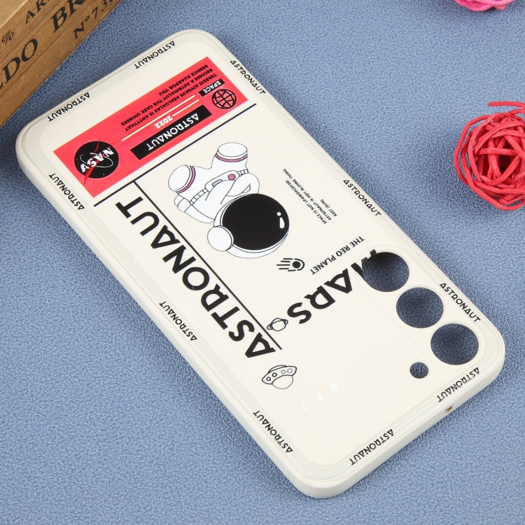 For Samsung Galaxy A72 5G / 4G Astronaut Pattern Silicone Straight Edge Phone Case(Mars Astronaut-White) - free shipping - PMC TechLife - Order now!