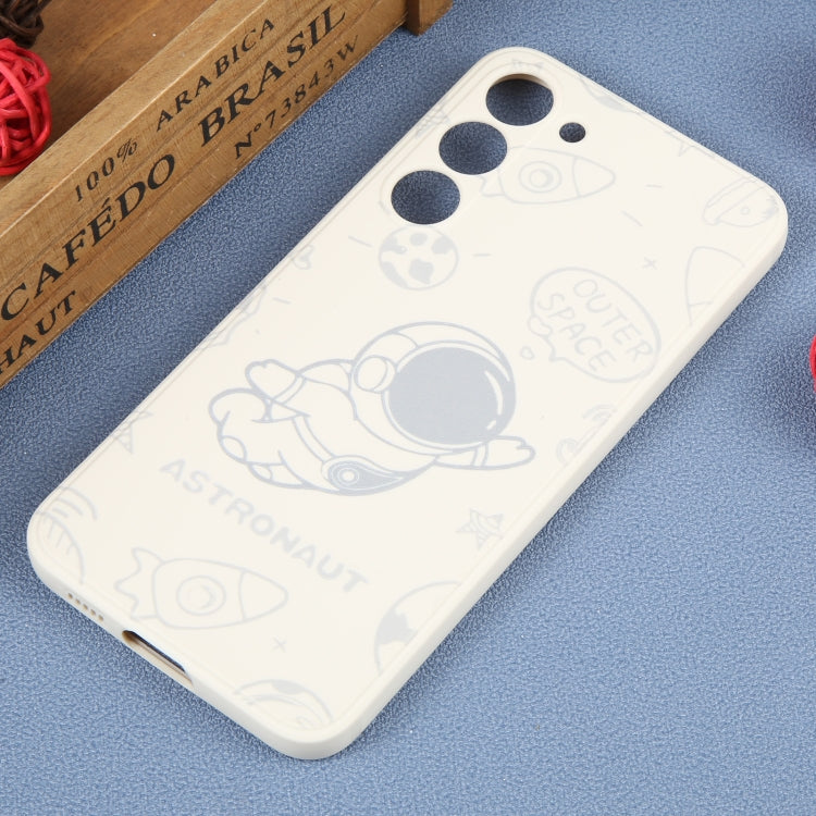 For Samsung Galaxy A53 5G Astronaut Pattern Silicone Straight Edge Phone Case(Flying Astronaut-White) - free shipping - PMC TechLife - Order now!