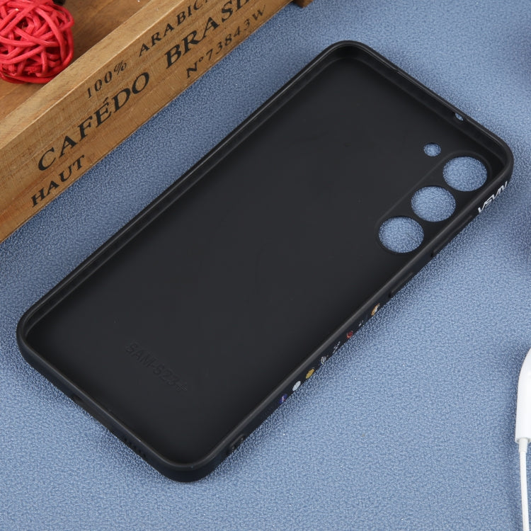 For Samsung Galaxy A22 5G Astronaut Pattern Silicone Straight Edge Phone Case(Lovely Astronaut-Black) - free shipping - PMC TechLife - Order now!