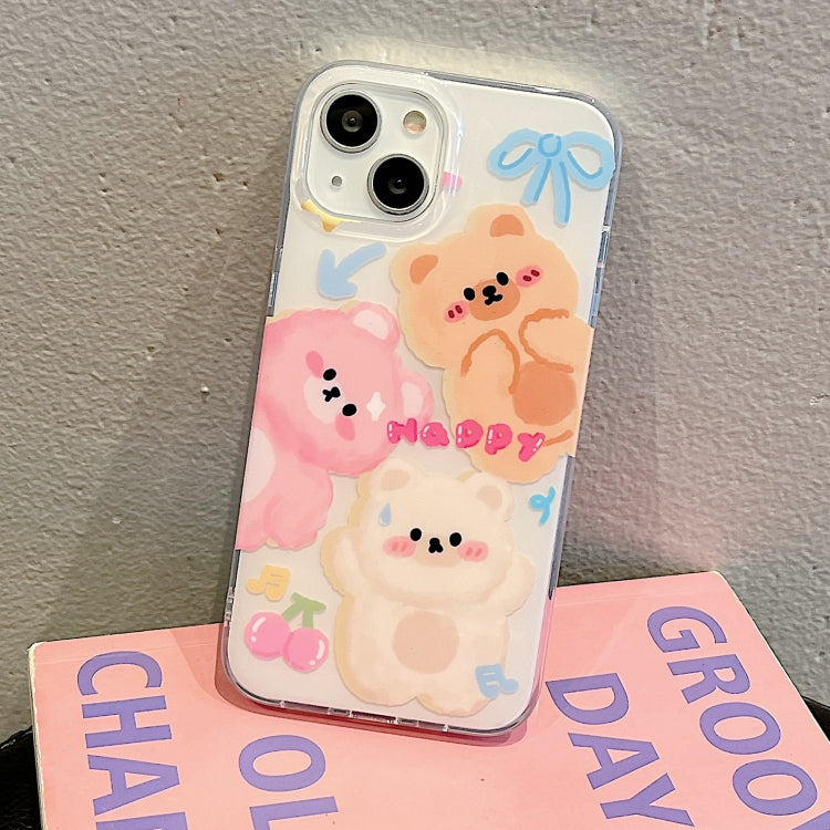 For iPhone 14 Pro Max IMD Cute Animal Pattern Phone Case(Bear) - free shipping - PMC TechLife - Order now!
