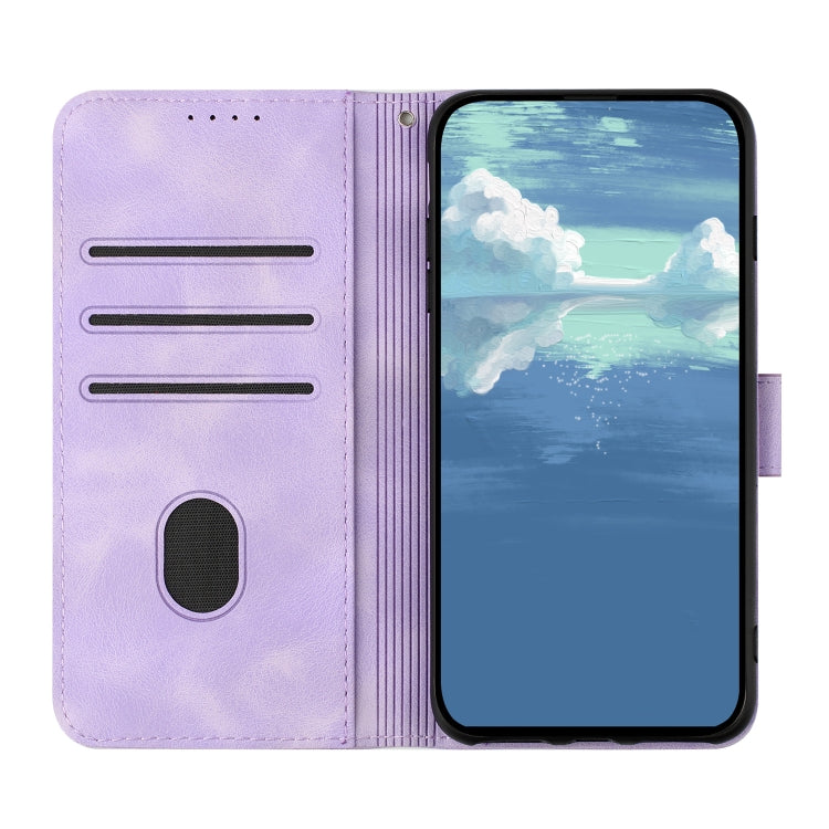 For Samsung Galaxy S23 Ultra 5G Line Pattern Skin Feel Leather Phone Case(Light Purple) - free shipping - PMC TechLife - Order now!