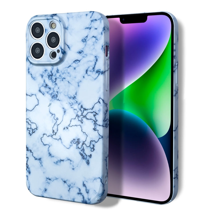 For iPhone 13 Pro Max Marble Pattern Phone Case(Blue White) - iPhone 13 Pro Max Cases by PMC TechLife | Online Shopping South Africa | PMC TechLife
