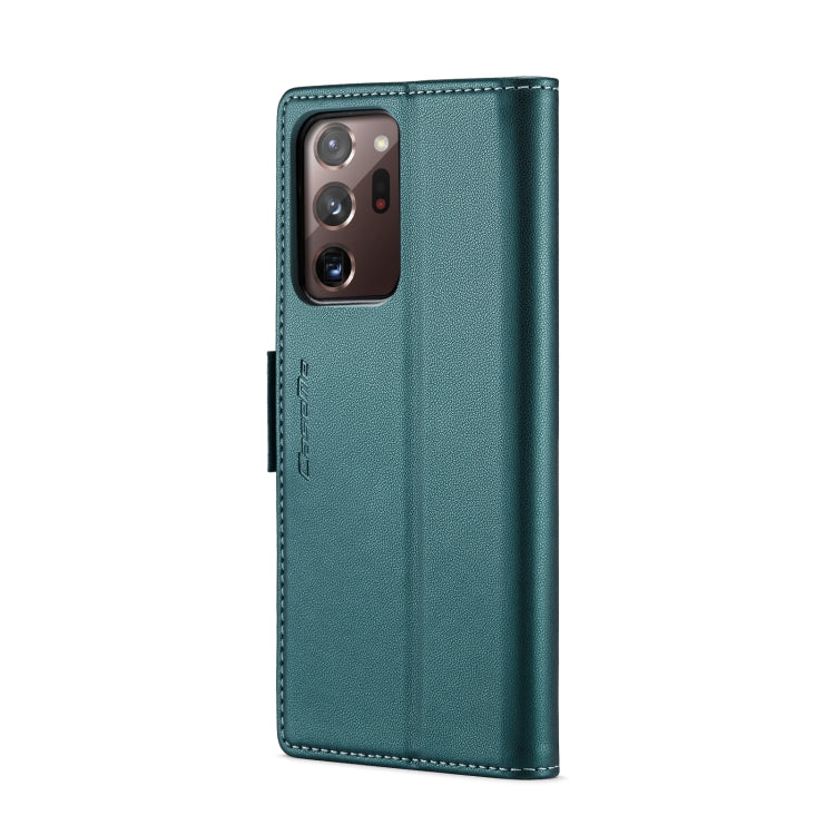 For Samsung Galaxy Note20 Ultra CaseMe 023 Butterfly Buckle Litchi Texture RFID Anti-theft Leather Phone Case(Pearly Blue) - free shipping - PMC TechLife - Order now!