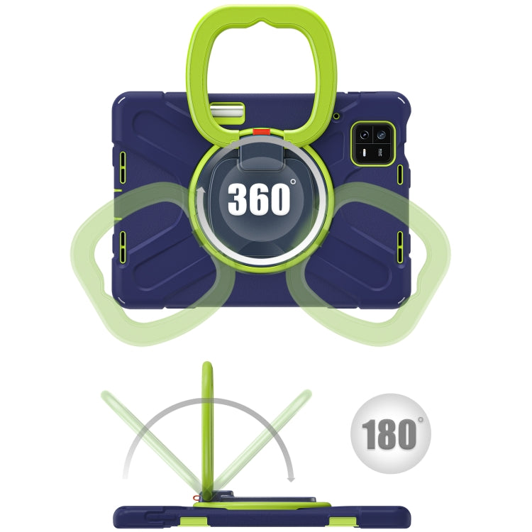 For Xiaomi Pad 6 / 6 Pro Silicone Hybrid PC Tablet Case with Holder & Shoulder Strap(Navy Blue Olivine) -  by PMC TechLife | Online Shopping South Africa | PMC TechLife