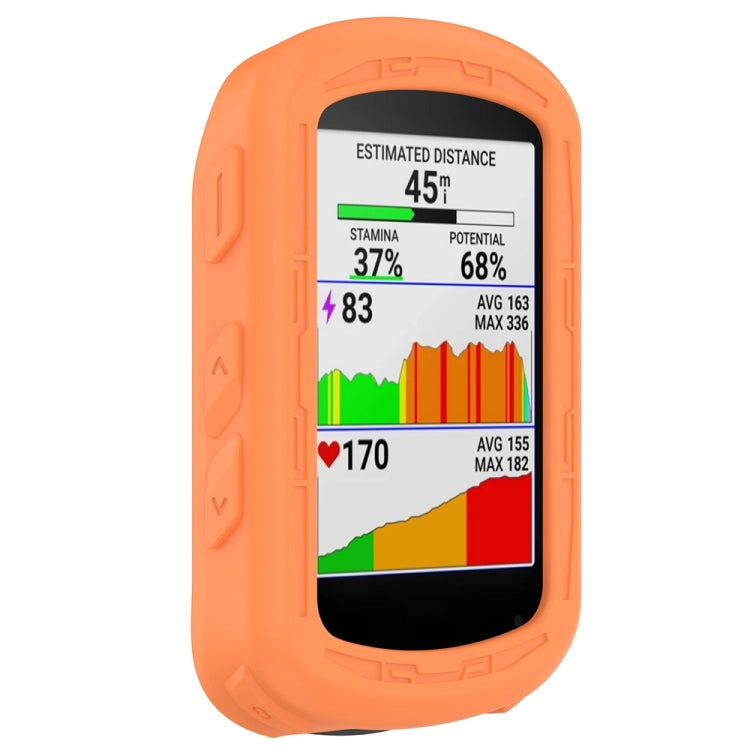 For Garmin Edge 840 / Edge 540 Stopwatch Armor Silicone Protective Case(Orange) - Watch Cases by PMC TechLife | Online Shopping South Africa | PMC TechLife