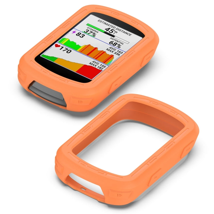 For Garmin Edge 840 / Edge 540 Stopwatch Armor Silicone Protective Case(Orange) - Watch Cases by PMC TechLife | Online Shopping South Africa | PMC TechLife