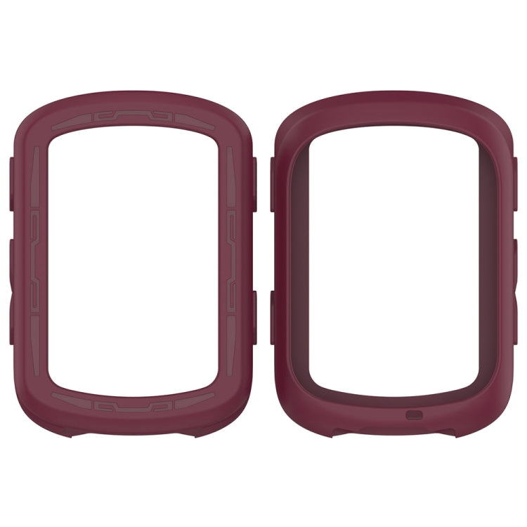 For Garmin Edge 840 / Edge 540 Stopwatch Armor Silicone Protective Case(Wine Red) - Watch Cases by PMC TechLife | Online Shopping South Africa | PMC TechLife