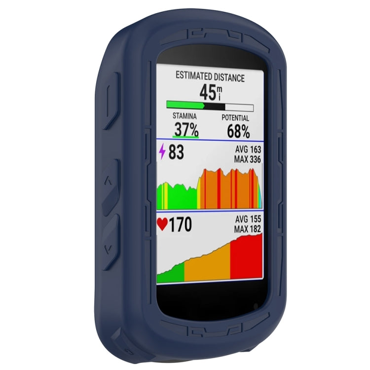 For Garmin Edge 840 / Edge 540 Stopwatch Armor Silicone Protective Case(Midnight Blue) - Watch Cases by PMC TechLife | Online Shopping South Africa | PMC TechLife