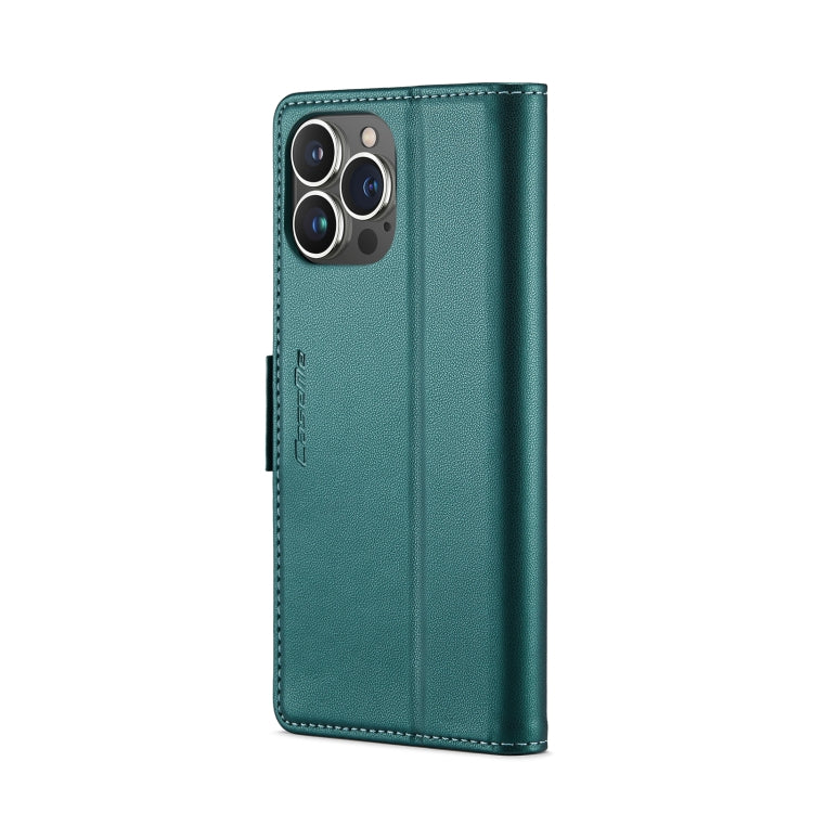 For iPhone 14 Pro CaseMe 023 Butterfly Buckle Litchi Texture RFID Anti-theft Leather Phone Case(Pearly Blue) - iPhone 14 Pro Cases by CaseMe | Online Shopping South Africa | PMC TechLife