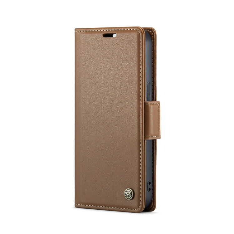 For iPhone 13 mini CaseMe 023 Butterfly Buckle Litchi Texture RFID Anti-theft Leather Phone Case(Brown) - iPhone 13 mini Cases by CaseMe | Online Shopping South Africa | PMC TechLife | Buy Now Pay Later Mobicred
