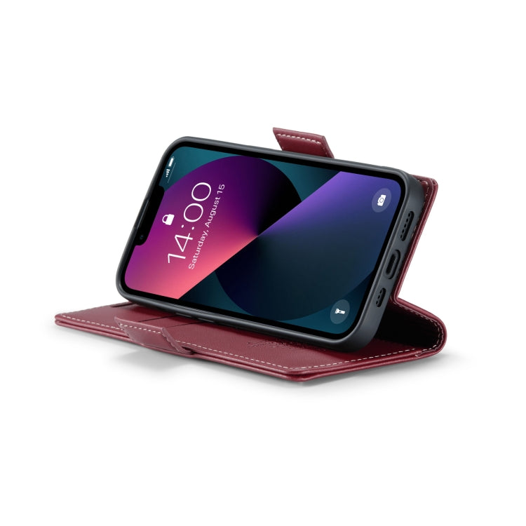 For iPhone 13 mini CaseMe 023 Butterfly Buckle Litchi Texture RFID Anti-theft Leather Phone Case(Wine Red) - iPhone 13 mini Cases by CaseMe | Online Shopping South Africa | PMC TechLife