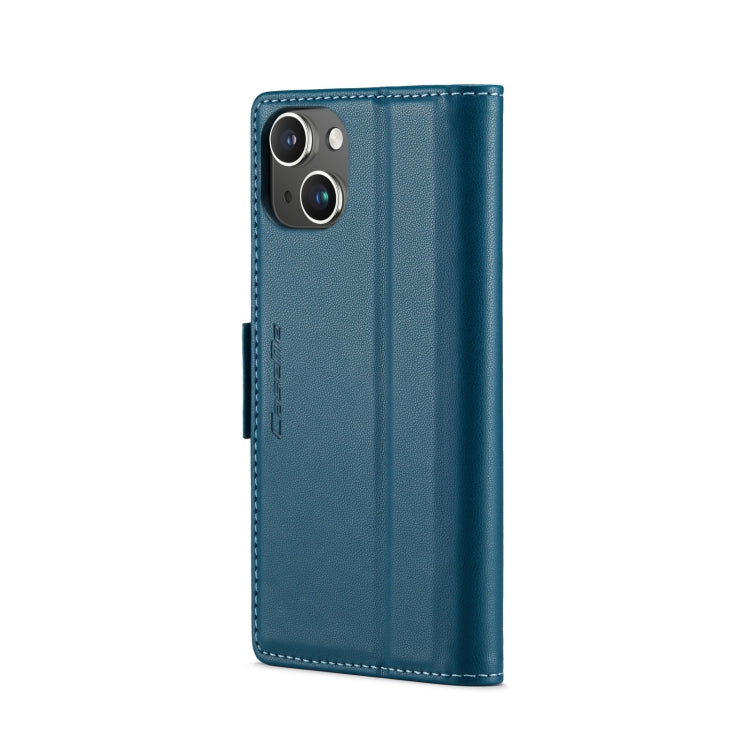For iPhone 13 mini CaseMe 023 Butterfly Buckle Litchi Texture RFID Anti-theft Leather Phone Case(Blue) - iPhone 13 mini Cases by CaseMe | Online Shopping South Africa | PMC TechLife | Buy Now Pay Later Mobicred