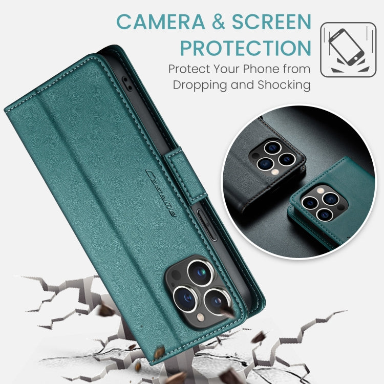For iPhone 13 Pro CaseMe 023 Butterfly Buckle Litchi Texture RFID Anti-theft Leather Phone Case(Pearly Blue) - iPhone 13 Pro Cases by CaseMe | Online Shopping South Africa | PMC TechLife | Buy Now Pay Later Mobicred