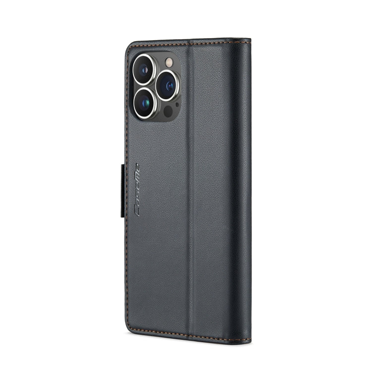 For iPhone 13 Pro Max CaseMe 023 Butterfly Buckle Litchi Texture RFID Anti-theft Leather Phone Case(Black) - iPhone 13 Pro Max Cases by CaseMe | Online Shopping South Africa | PMC TechLife | Buy Now Pay Later Mobicred