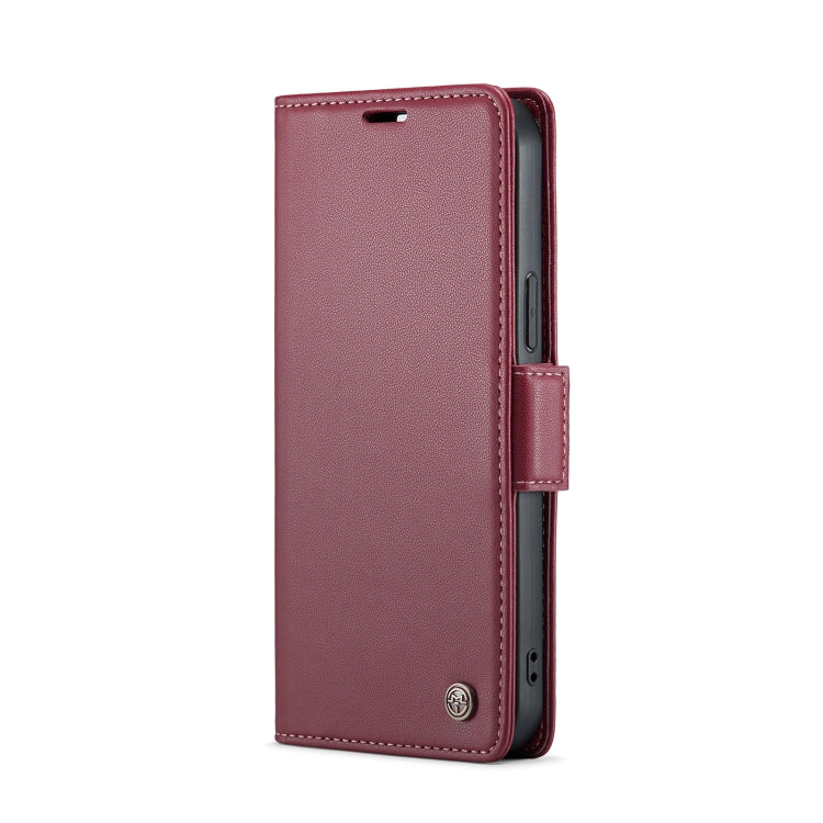 For iPhone 13 Pro Max CaseMe 023 Butterfly Buckle Litchi Texture RFID Anti-theft Leather Phone Case(Wine Red) - iPhone 13 Pro Max Cases by CaseMe | Online Shopping South Africa | PMC TechLife | Buy Now Pay Later Mobicred