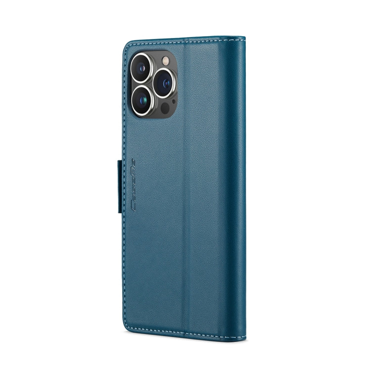 For iPhone 13 Pro Max CaseMe 023 Butterfly Buckle Litchi Texture RFID Anti-theft Leather Phone Case(Blue) - iPhone 13 Pro Max Cases by CaseMe | Online Shopping South Africa | PMC TechLife | Buy Now Pay Later Mobicred