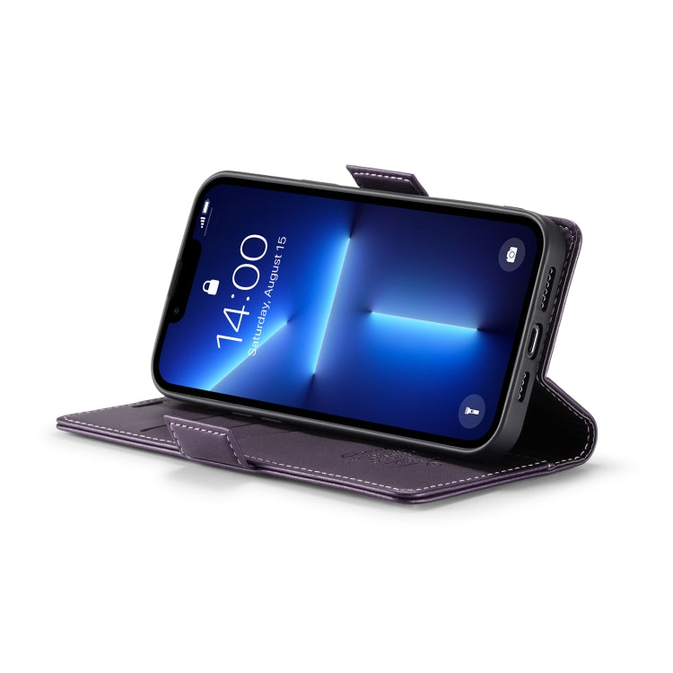 For iPhone 13 Pro Max CaseMe 023 Butterfly Buckle Litchi Texture RFID Anti-theft Leather Phone Case(Pearly Purple) - iPhone 13 Pro Max Cases by CaseMe | Online Shopping South Africa | PMC TechLife | Buy Now Pay Later Mobicred