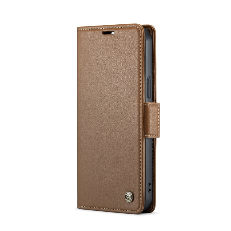 For iPhone 12 mini CaseMe 023 Butterfly Buckle Litchi Texture RFID Anti-theft Leather Phone Case(Brown) - iPhone 12 mini Cases by CaseMe | Online Shopping South Africa | PMC TechLife | Buy Now Pay Later Mobicred