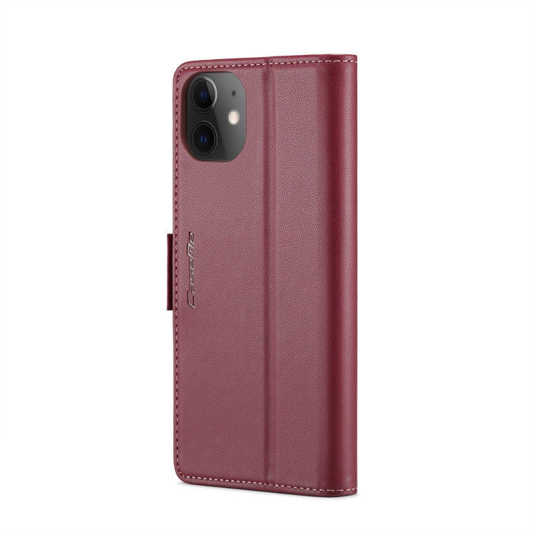 For iPhone 12 mini CaseMe 023 Butterfly Buckle Litchi Texture RFID Anti-theft Leather Phone Case(Wine Red) - iPhone 12 mini Cases by CaseMe | Online Shopping South Africa | PMC TechLife | Buy Now Pay Later Mobicred