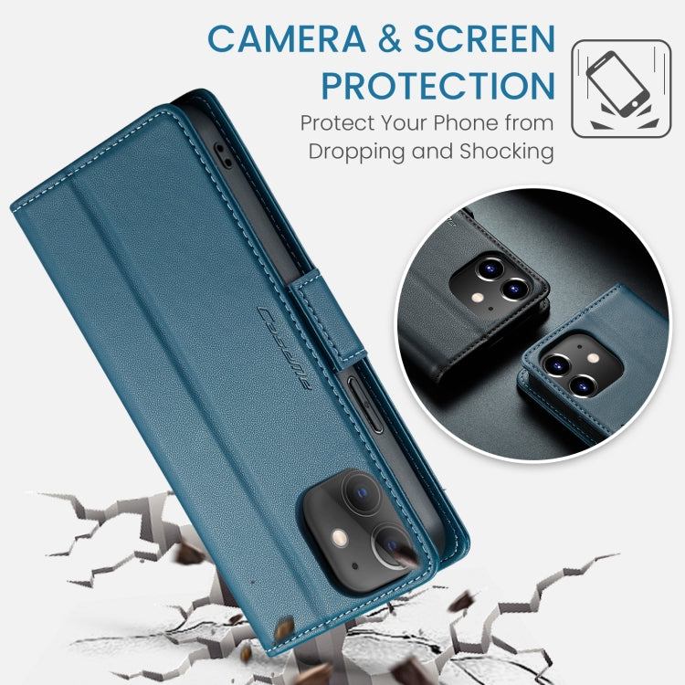 For iPhone 12 mini CaseMe 023 Butterfly Buckle Litchi Texture RFID Anti-theft Leather Phone Case(Blue) - iPhone 12 mini Cases by CaseMe | Online Shopping South Africa | PMC TechLife