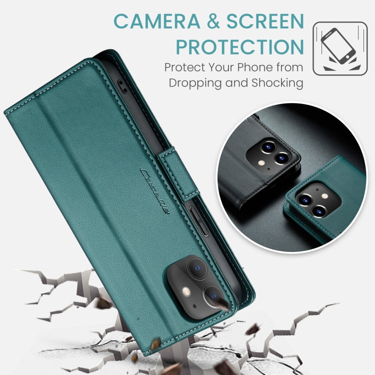 For iPhone 12 mini CaseMe 023 Butterfly Buckle Litchi Texture RFID Anti-theft Leather Phone Case(Pearly Blue) - iPhone 12 mini Cases by CaseMe | Online Shopping South Africa | PMC TechLife | Buy Now Pay Later Mobicred